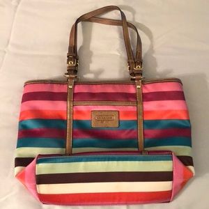 <SOLD> NWOT Multicolored Coach Bag